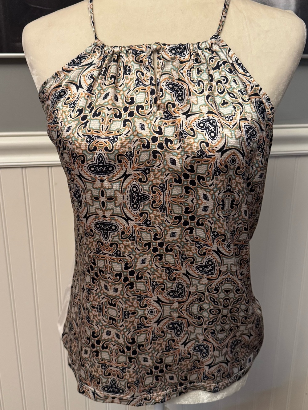 Women’s Paisley Halter Tank Top in Multicolor